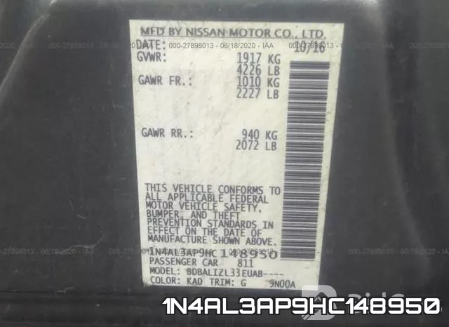 1N4AL3AP9HC148950 фото 9