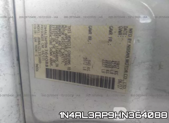 1N4AL3AP9HN364088 фото 10