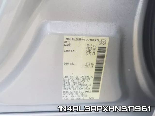 1N4AL3APXHN317961 фото 2