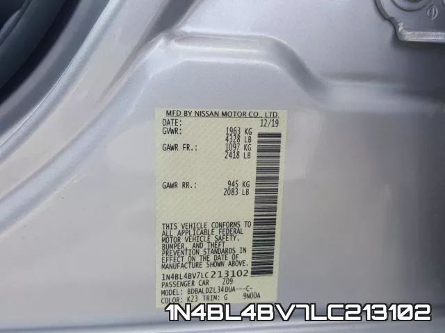 1N4BL4BV7LC213102 фото 2