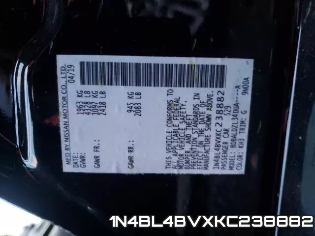 1N4BL4BVXKC238882 фото 2