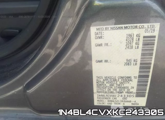 1N4BL4CVXKC243305 фото 10
