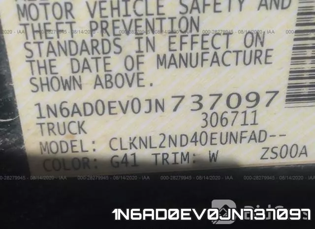 1N6AD0EV0JN737097 фото 10
