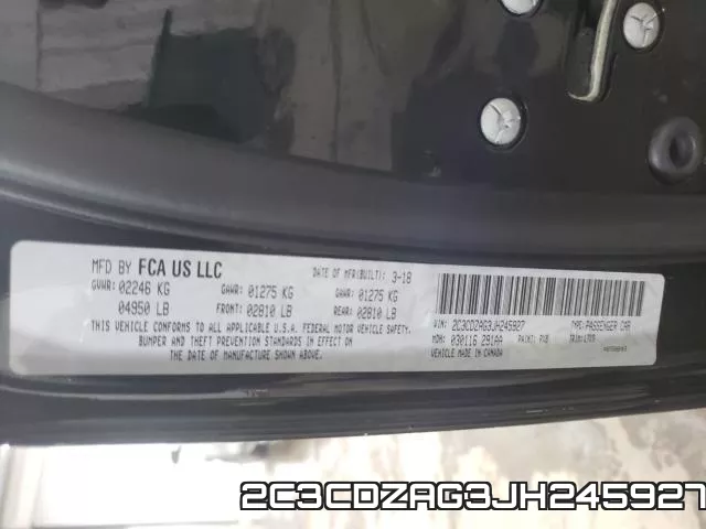 2C3CDZAG3JH245927 фото 2