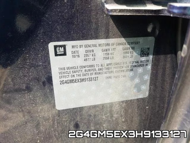 2G4GM5EX3H9133127 фото 2