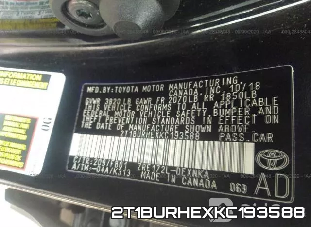 2T1BURHEXKC193588 фото 10