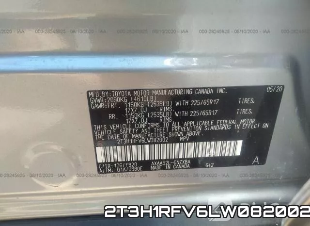 2T3H1RFV6LW082002 фото 8