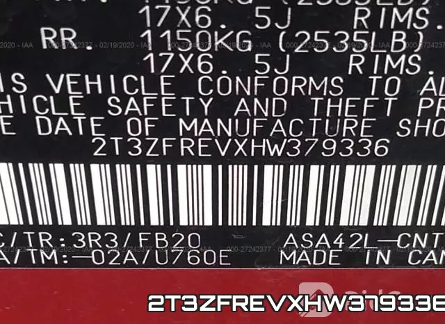 2T3ZFREVXHW379336 фото 10