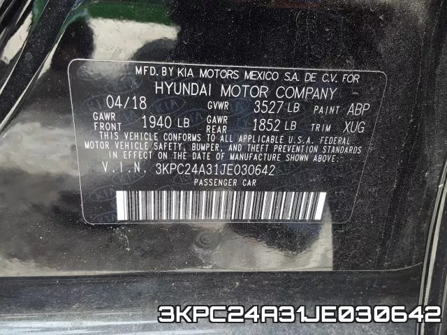 3KPC24A31JE030642 фото 2