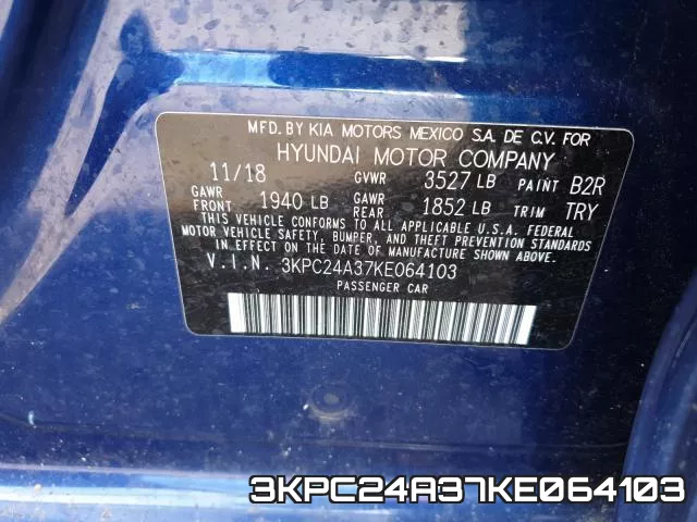 3KPC24A37KE064103 фото 2