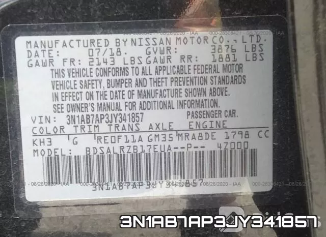 3N1AB7AP3JY341857 фото 10