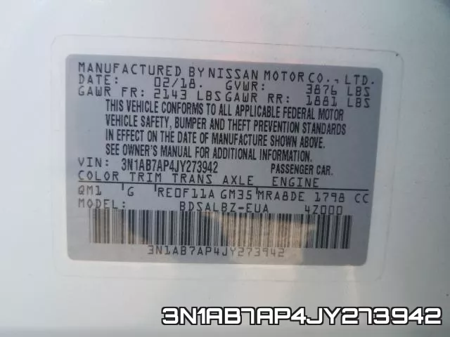 3N1AB7AP4JY273942 фото 2