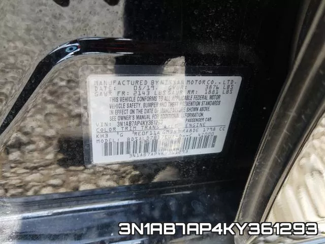 3N1AB7AP4KY361293 фото 2