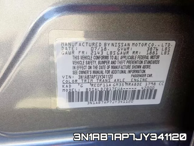 3N1AB7AP7JY341120 фото 2