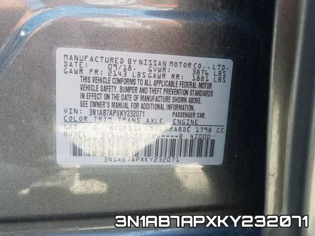 3N1AB7APXKY232071 фото 2