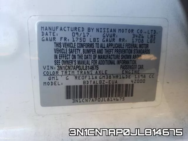 3N1CN7AP0JL814675 фото 2