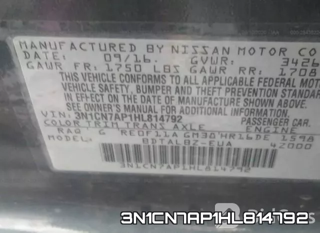 3N1CN7AP1HL814792 фото 10