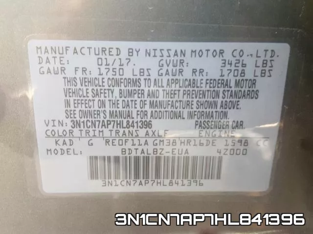 3N1CN7AP7HL841396 фото 2