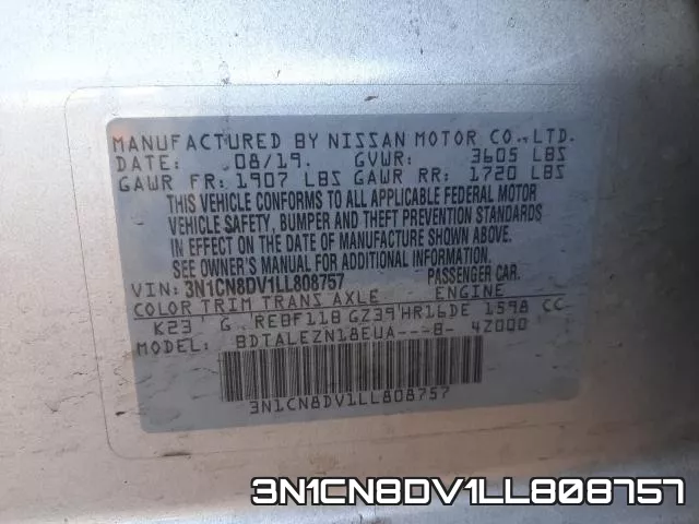 3N1CN8DV1LL808757 фото 2