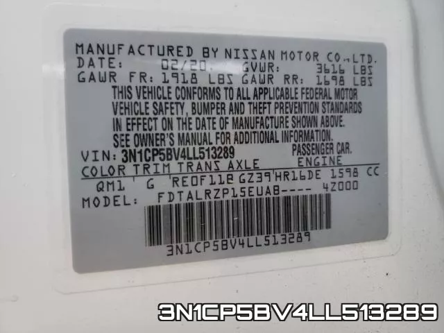 3N1CP5BV4LL513289 фото 2
