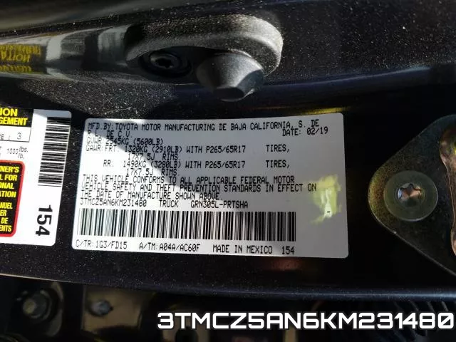 3TMCZ5AN6KM231480 фото 2