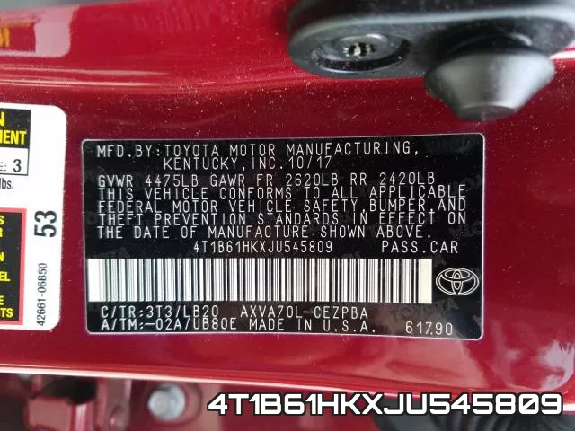4T1B61HKXJU545809 фото 2