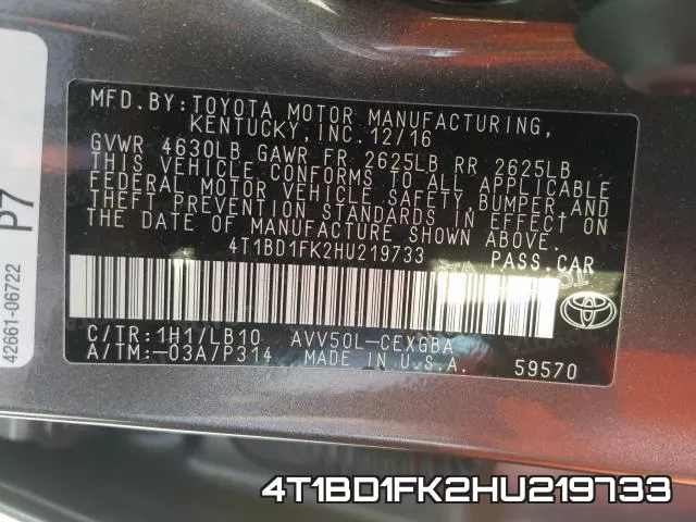 4T1BD1FK2HU219733 фото 2