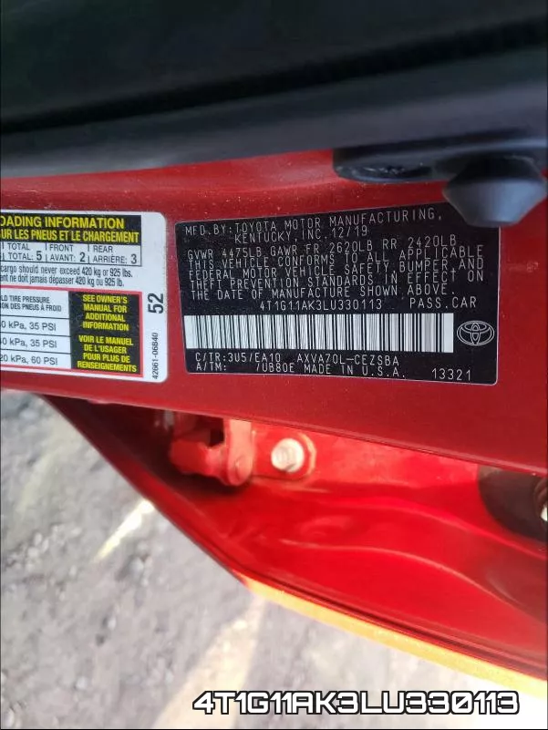 4T1G11AK3LU330113 фото 2