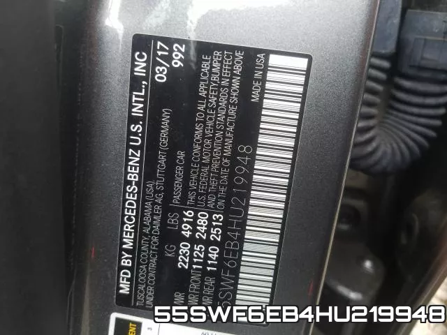55SWF6EB4HU219948 фото 2