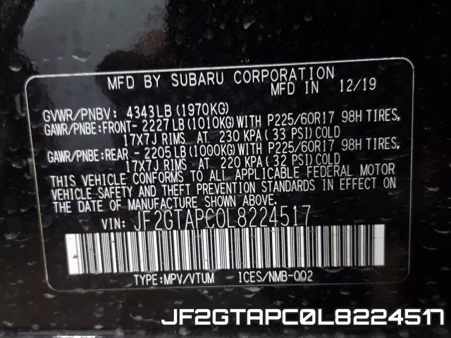JF2GTAPC0L8224517 фото 2