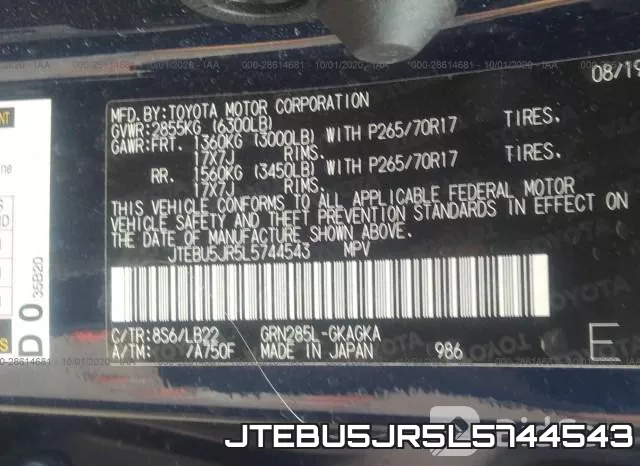 JTEBU5JR5L5744543 фото 10