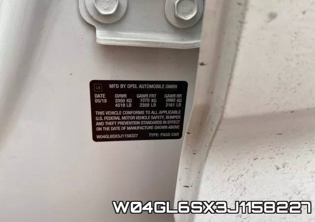 W04GL6SX3J1158227 фото 2