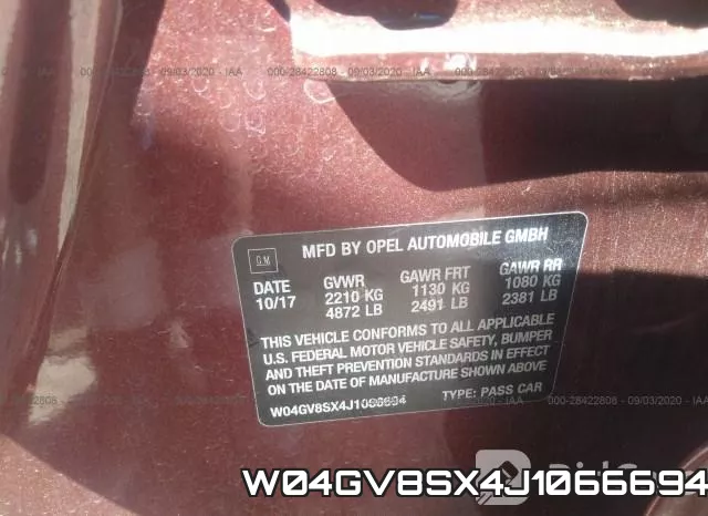 W04GV8SX4J1066694 фото 9