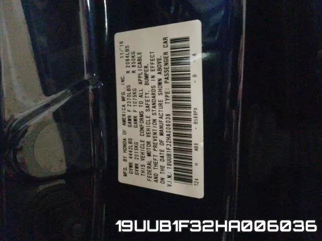 19UUB1F32HA006036 фото 2
