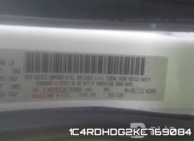 1C4RDHDG2KC769084 фото 10