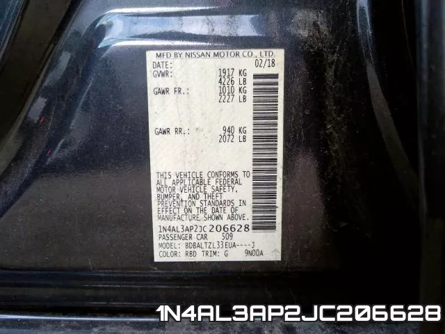 1N4AL3AP2JC206628 фото 2