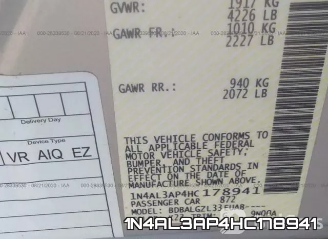 1N4AL3AP4HC178941 фото 8