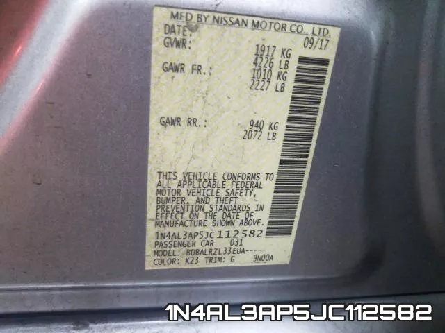 1N4AL3AP5JC112582 фото 2