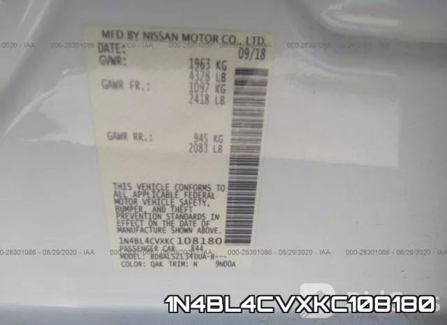 1N4BL4CVXKC108180 фото 10