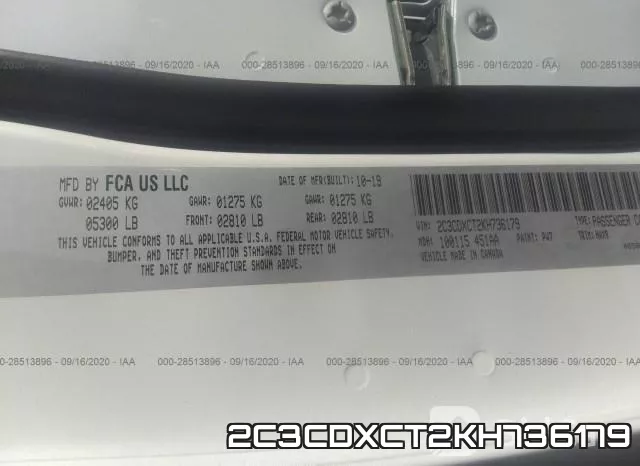 2C3CDXCT2KH736179 фото 10