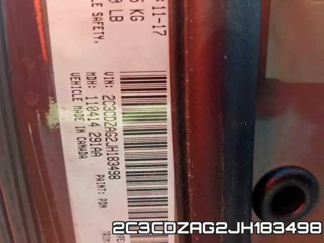 2C3CDZAG2JH183498 фото 2
