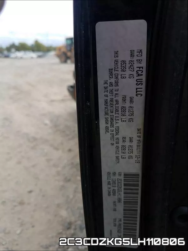 2C3CDZKG5LH110806 фото 2