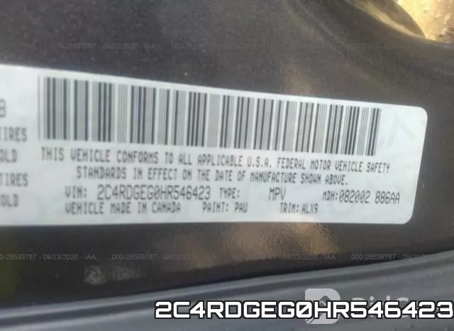 2C4RDGEG0HR546423 фото 10