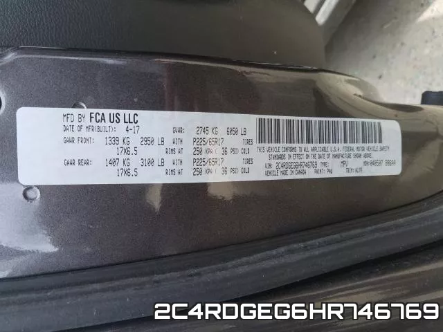2C4RDGEG6HR746769 фото 2