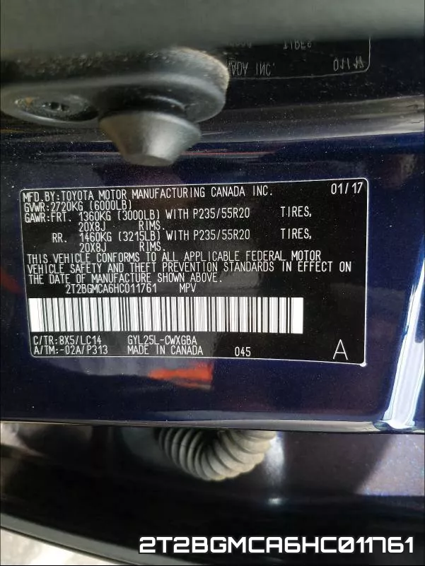 2T2BGMCA6HC011761 фото 2
