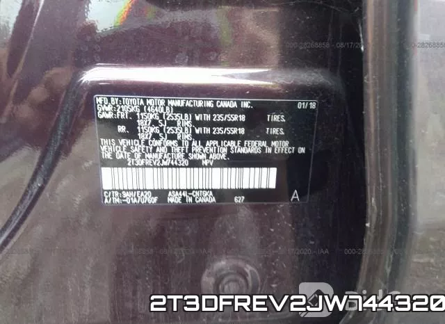 2T3DFREV2JW744320 фото 10