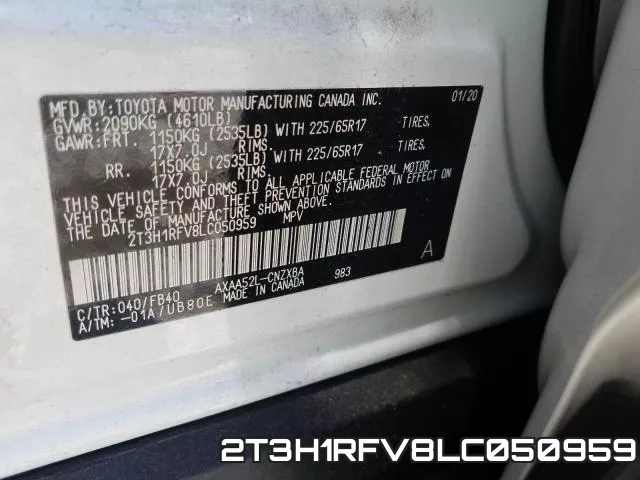 2T3H1RFV8LC050959 фото 2