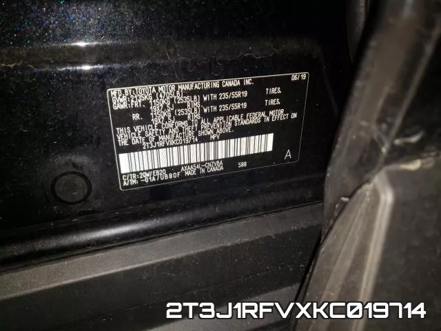 2T3J1RFVXKC019714 фото 2