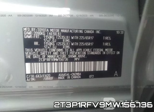 2T3P1RFV9MW156736 фото 10