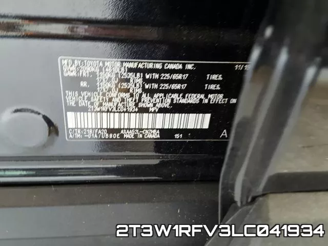 2T3W1RFV3LC041934 фото 2